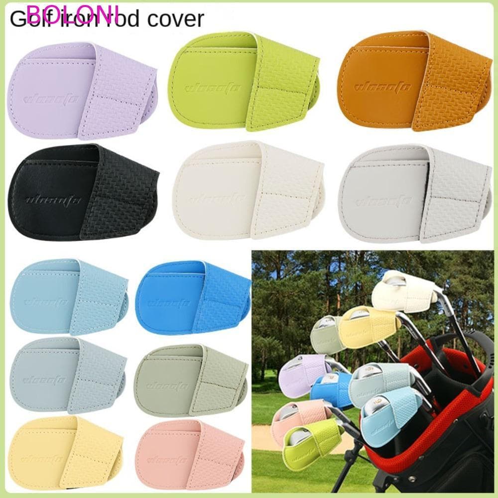 Boné De Couro Para Clube De Golfe BOLONI , Capas De Cabeça De Ferro À Prova D'água PU , Capa Durável Taco