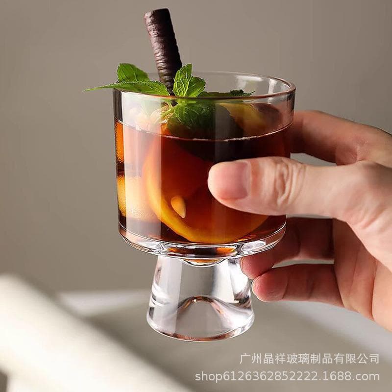 Jingxiang copo de água de vidro Phnom Penh de alto valor, copo de leite, Design, influenciador, copo de café, luz, luxo,
