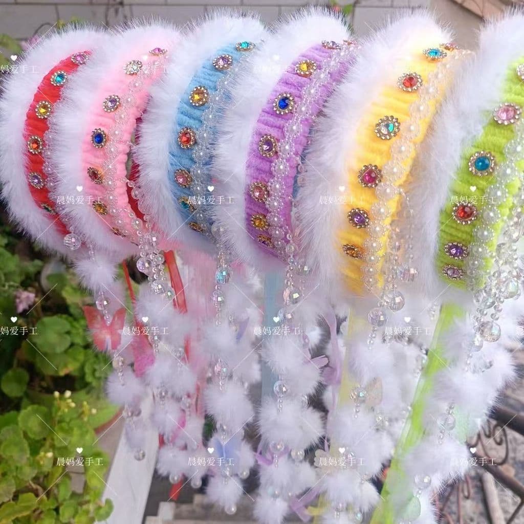 Nova versão do produto acabado: tiara Xiangfei, acessório de cabelo para adultos, acessório de cabelo mongol DIY para cr