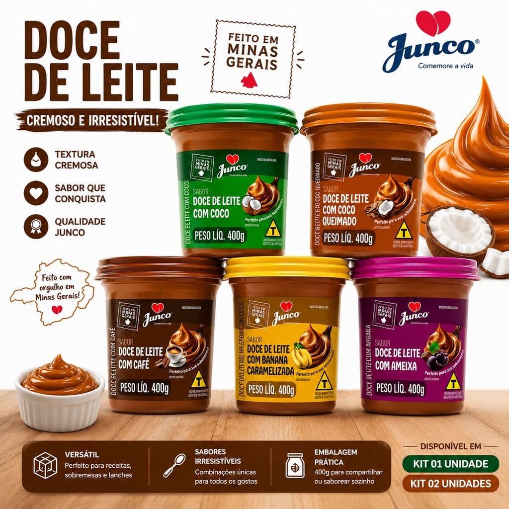 Doce De Leite 400g Sobores Coco I Coco Queimado I Cafe I Ameixa I Banana Caramelizada I Sem Gluten