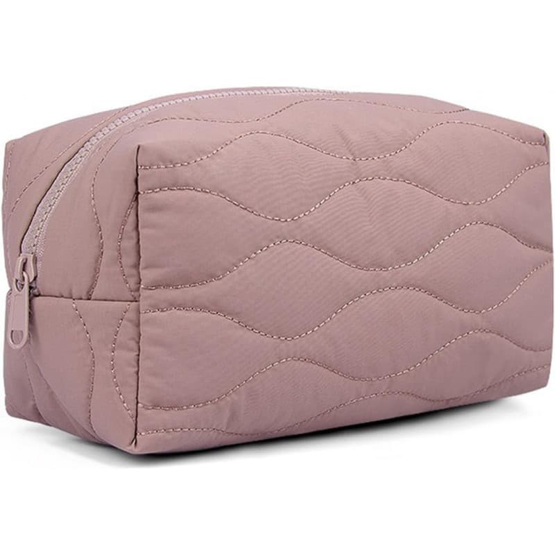 Bolsa de Maquiagem Acolchoada e Macia, Adequada para Mulheres e Meninas, Bolsa de Viagem com Múltiplos Bolsos para Armaz