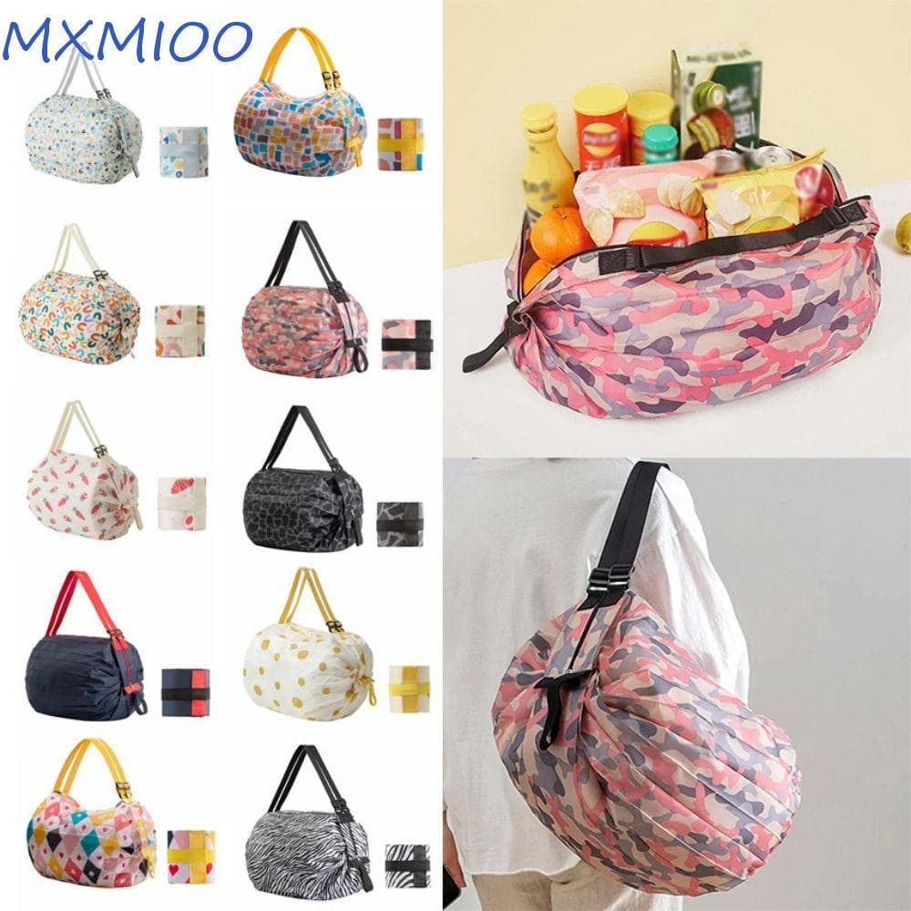 Bolsa De Praia MXMIOO , Sacola De Compras Dobrável Criativa Reutilizável , Ecológica Portátil À Prova D'água De Grande C