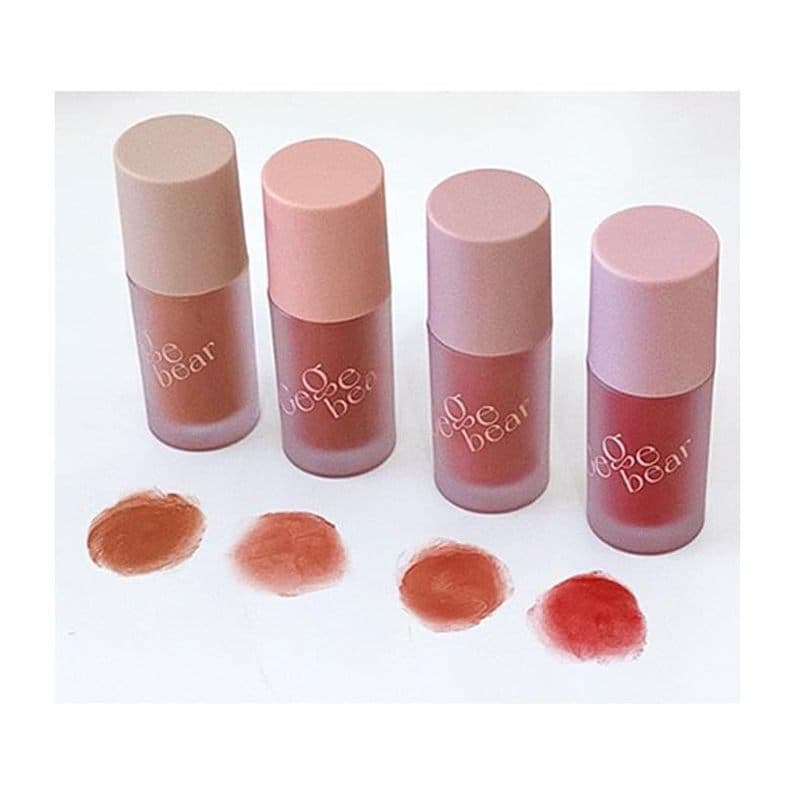 Conjunto De 4 Cores Creme Multiuso , 3 Em 1 Batom Blush De Sombra Com Escova De Cabeça Redonda , Líquido Para Líquida