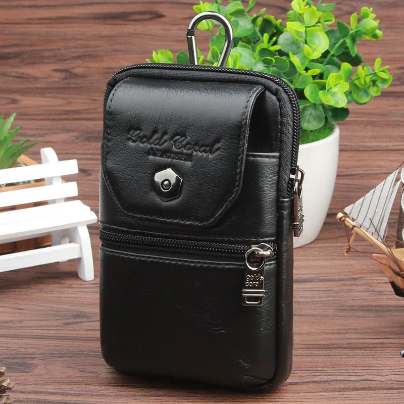 Ouro coral/dourado coral Apple 6plus bolsa de cintura masculina 21cm capa de telefone masculina bolsa de cintura de cour