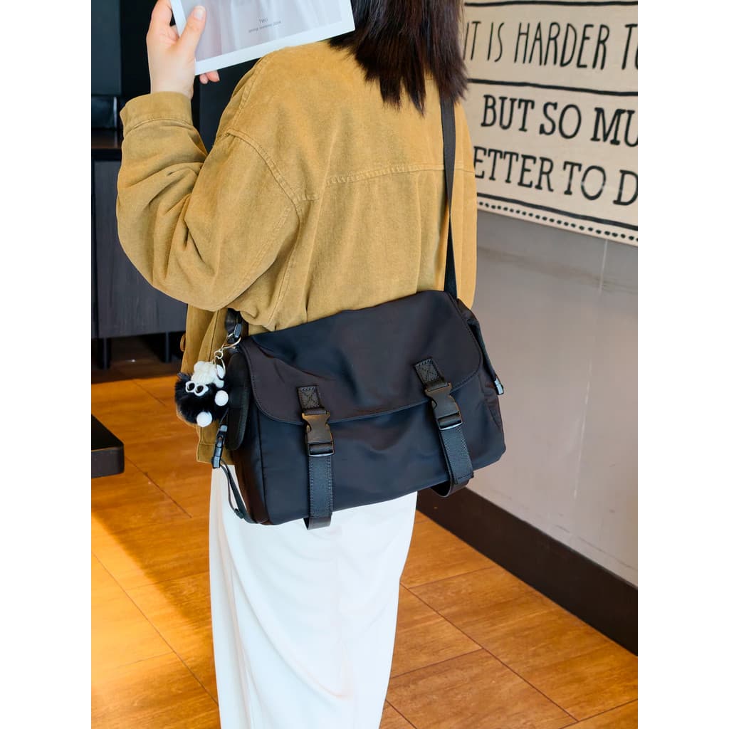 Bolsa unissex Commuter mensageiro feminina bolsa mensageiro de grande capacidade 2026 novo estilo elegante All-