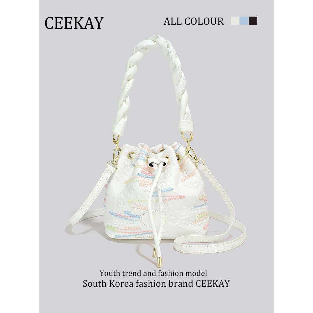 bolsa feminina bolsa transversal feminino Bolsa balde de ombro com Design de nicho genuíno CEEEKAY