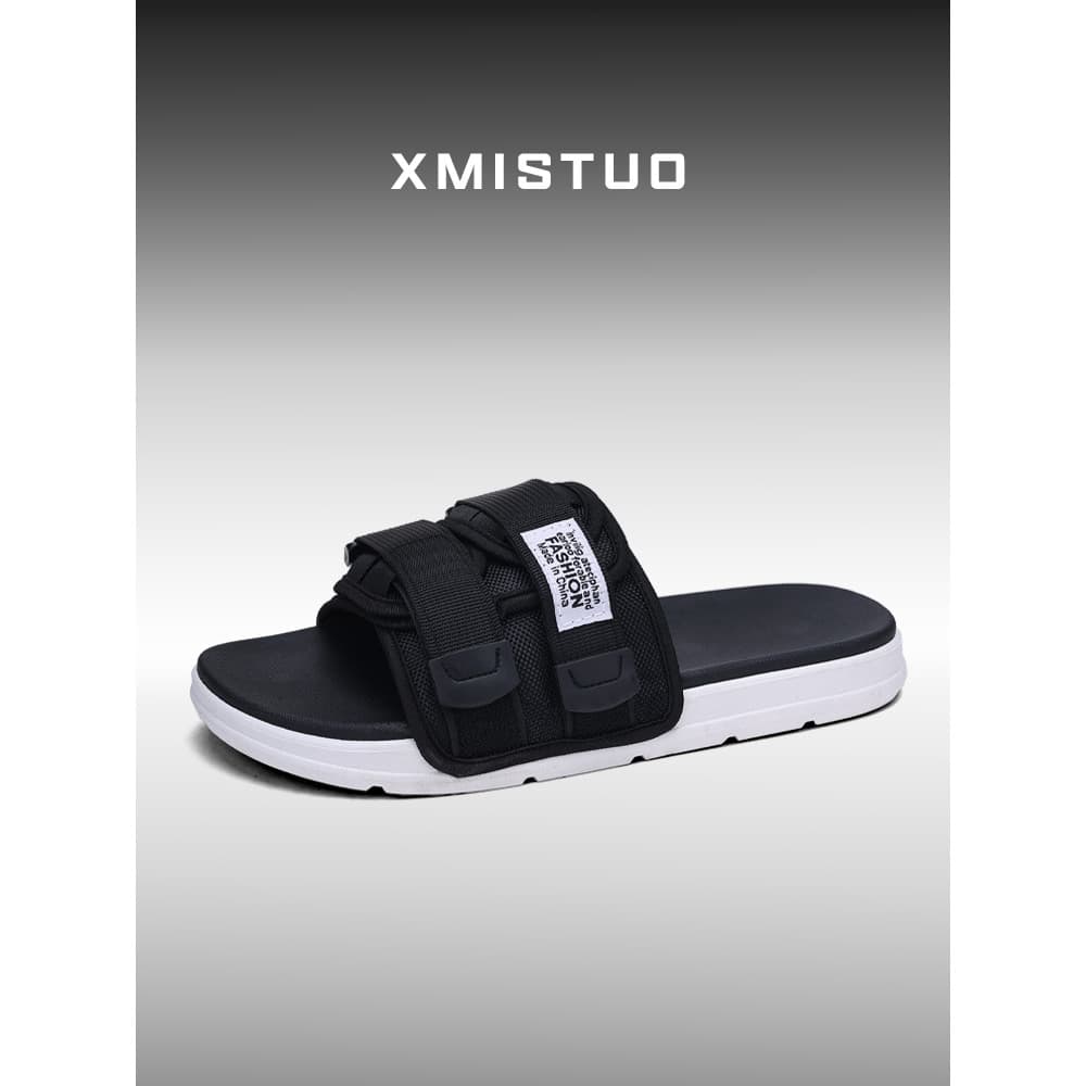 Chinelos de sola grossa de Velcro masculino verão novo estilo exterior Wear esportes lazer casal sandálias chinelos pisa