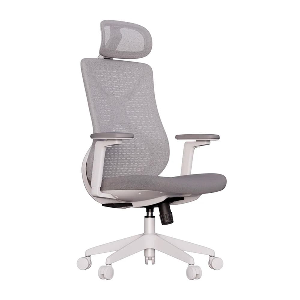 Cadeira Ergonômica Elements Aiven Branco e Cinza