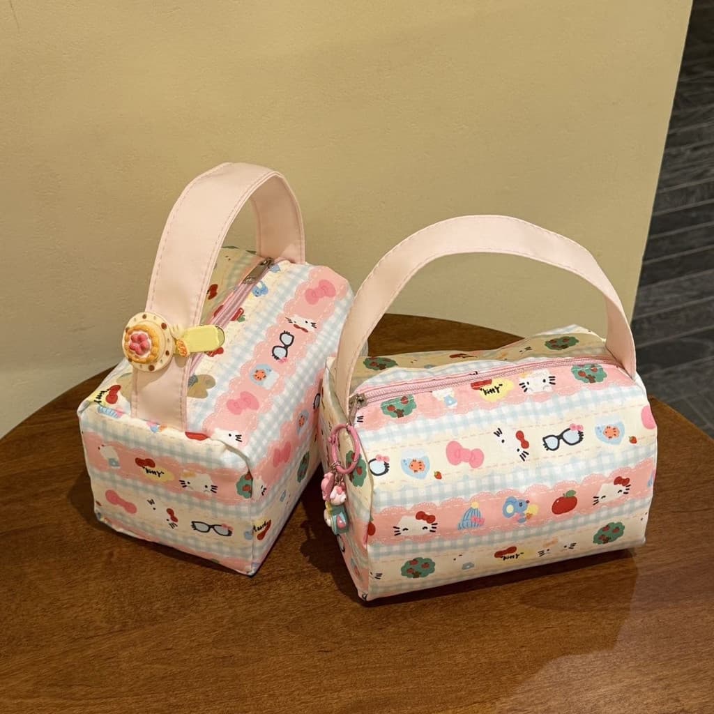 Original novo estilo bolsa de alto valor saco cosmético grande capacidade saco de armazenamento portátil bonito viagem O