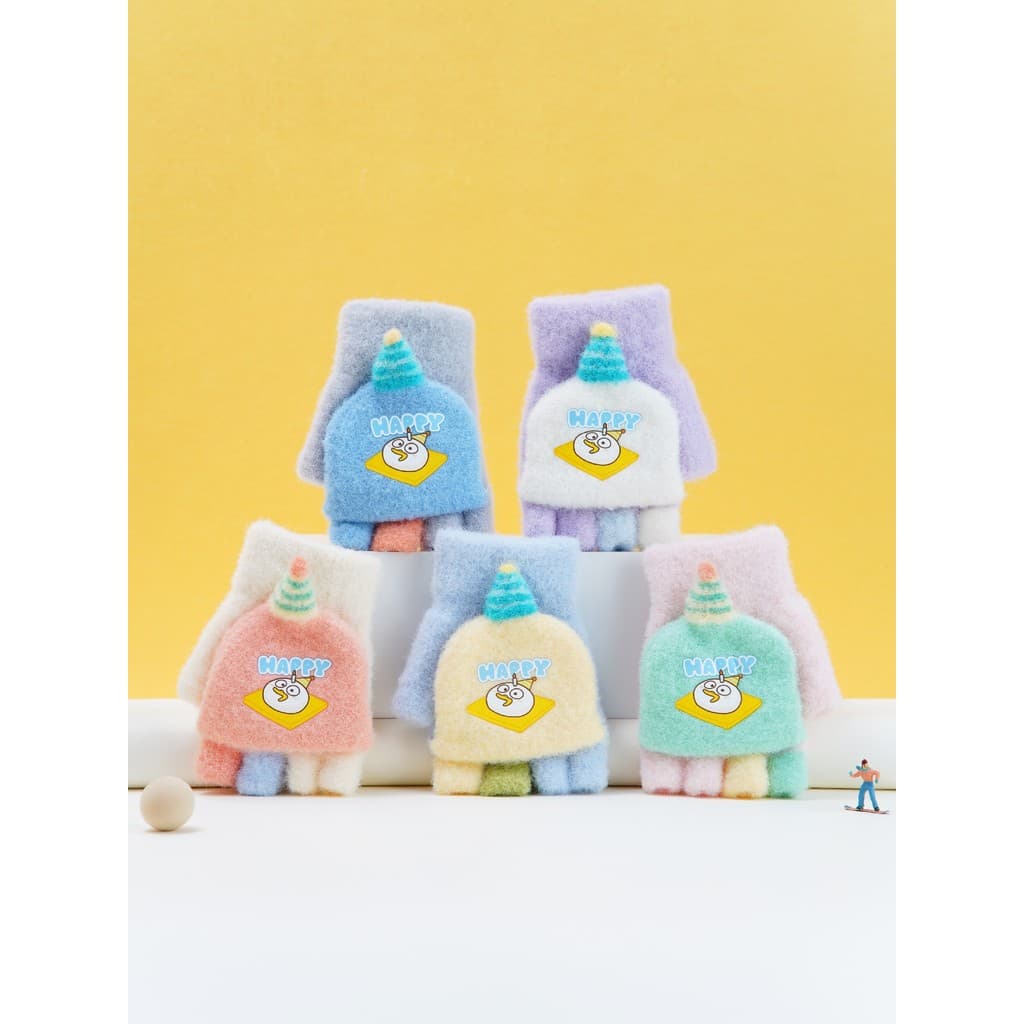 Luvas de bebê inverno meio dedo Flip meninos meninas crianças outono inverno sem dedos estilo fino jardim de infância 3-