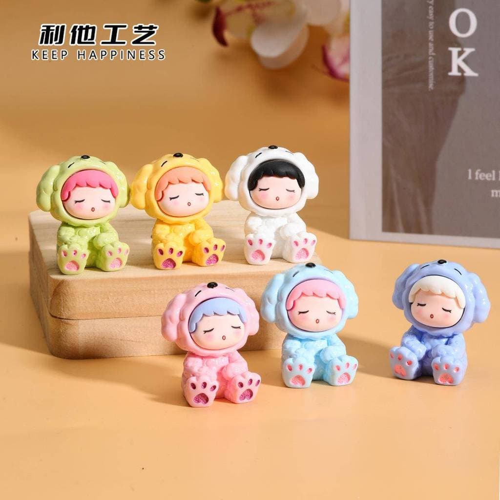 Novo produto Micro paisagem bonito pelota boneca resina pequenos ornamentos bonito escritório Desktop artesanato cena em