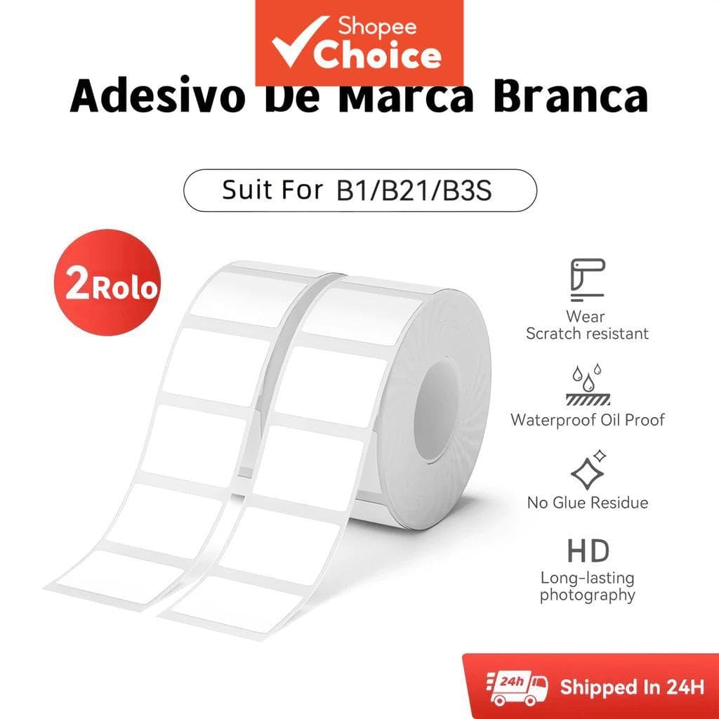 Niimbot Adesivos À Prova D'água Papel De Etiqueta Térmica 50x30mm 230 Rolo Para Fornecimento De Impressora B21 B1