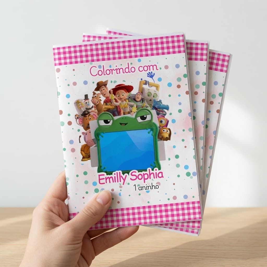Kit 10 20 30 40 50 Revistinha Livro Colorir Infantil Lembrancinha PERSONALIZADO livrinho TOY STORY TOYSTORY MENINA  ROSA