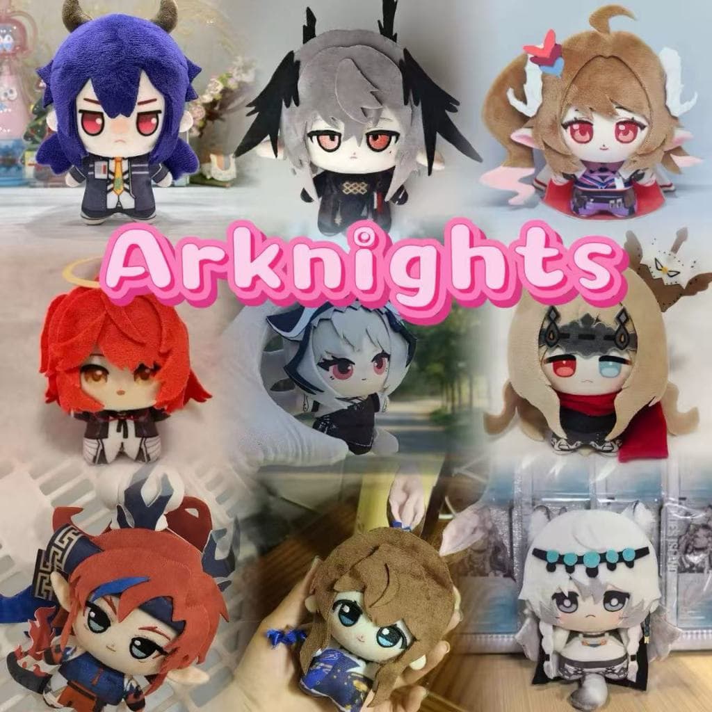 Tudo Novo ! Jogo Arknights Bonito Boneca De Pelúcia Amiya Chen Logotipos Eyjafjalla Yu Brinquedo Chaveiro Plushies Para