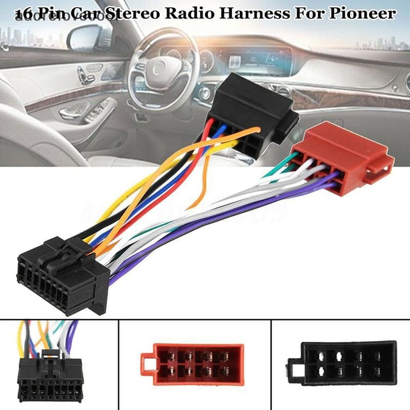Cabo Conector Do Chicote De Fiação ISO Rádio Estéreo Carro 16 Pinos Para Pioneer 2003-on