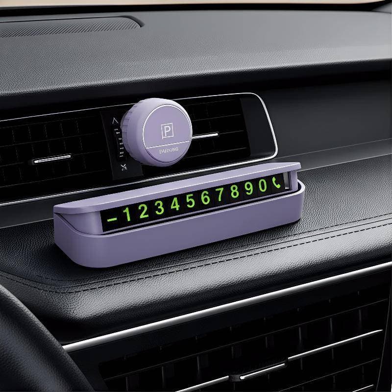 [hundr] Placa De Telefone De Estacionamento Temporário Com Número Oculto Para Painel De Carro Exibe 6 Dígitos Cartão De