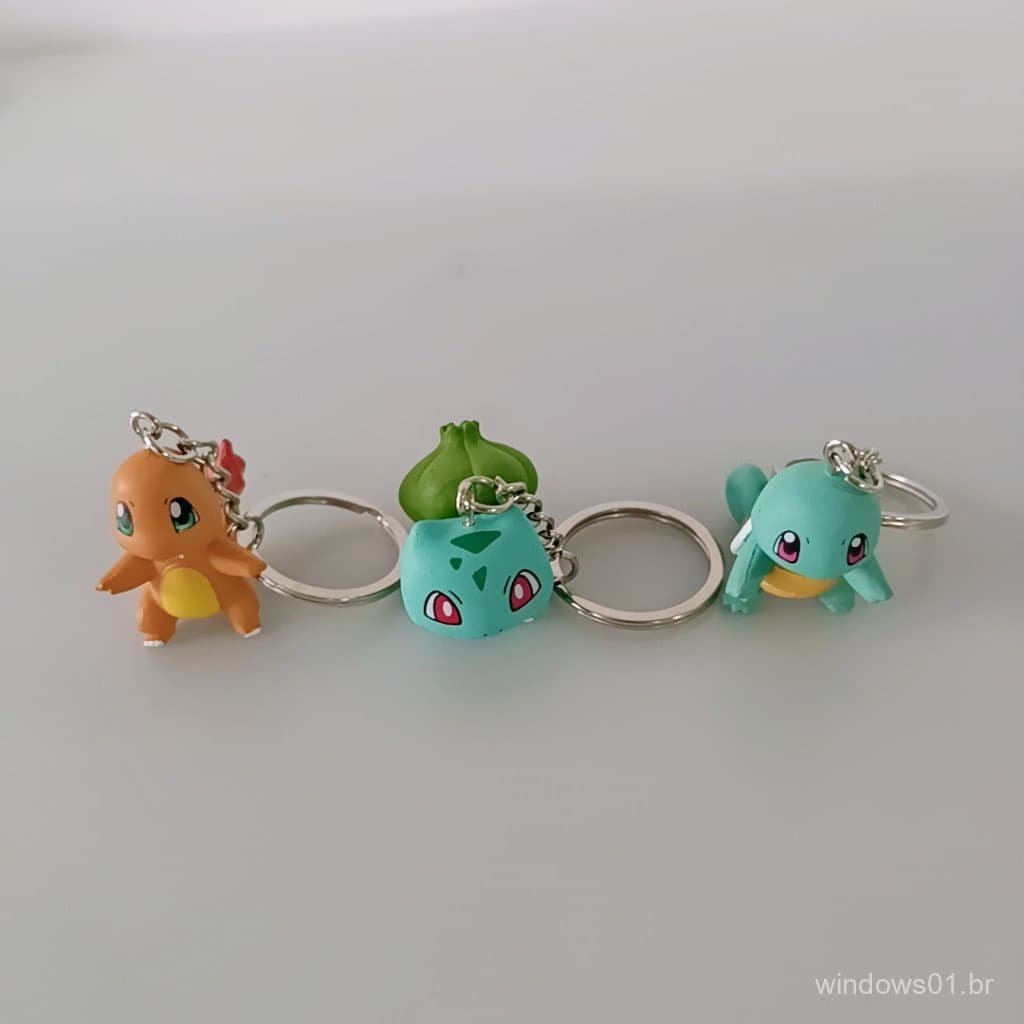 3 Peças Chaveiro Pikachu de 5cm, Figura de Ação Anime, Brinquedo Kawaii, Boneco Fashion Charmander Psyduck 5S5S