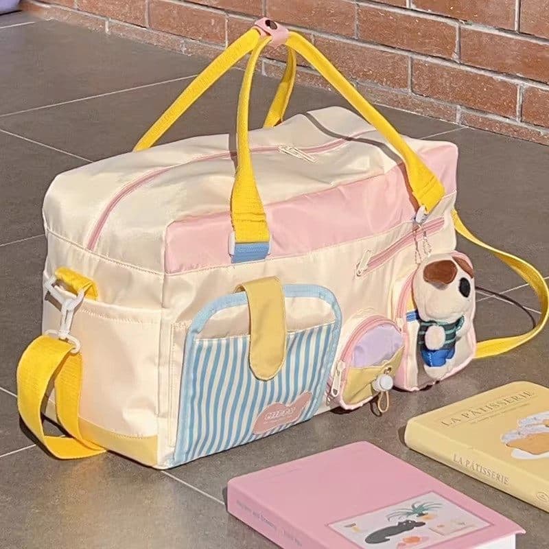 Bolsa de viagem de curta distância, grande capacidade, viagem de negócios, leve, bagagem, mochila escolar residencial, f