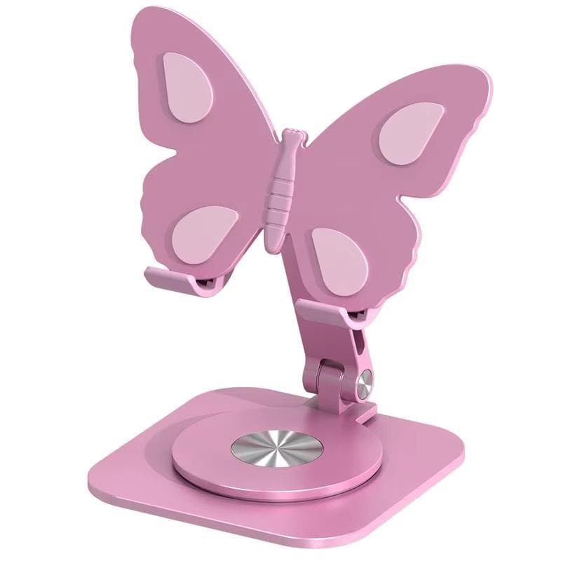 360°Suporte giratório para telefone, formato de borboleta, Tablet, mesa, portátil, dobrável