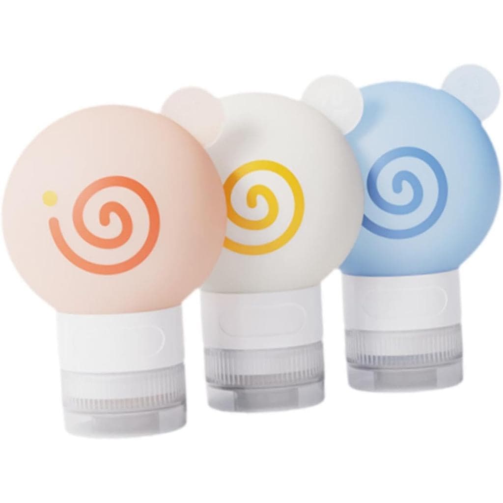 3 Frascos de Viagem para Produtos de Higiene Pessoal, Dispensador de Sabonete Líquido Portátil e Recarregável, Recipient