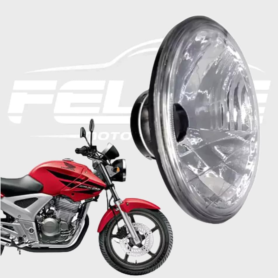 Bloco Óptico Farol Compatível com Motocicleta Honda Cbx250 Twister 2001 até 2008 - WALLE