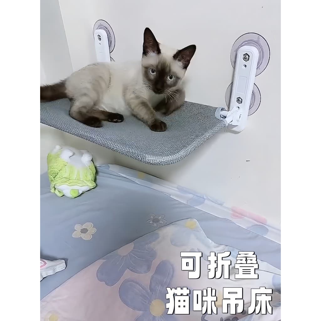 Rede de gato ventosa janela maca de gato quatro estações Universal dobrável não ocupa vidro à terra pendurado cama ferra