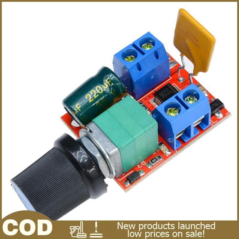 Mini DC 3 6 12 24 35V 5A 90W PWM Módulo Controlador De Velocidade Do Motor Regulador Controle Ajustar Placa Interruptor