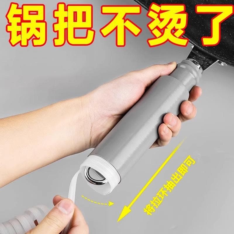 Anti-escaldante wok lidar com capa de isolamento térmico de aço inoxidável panela de ferro grande colher wok espátula al