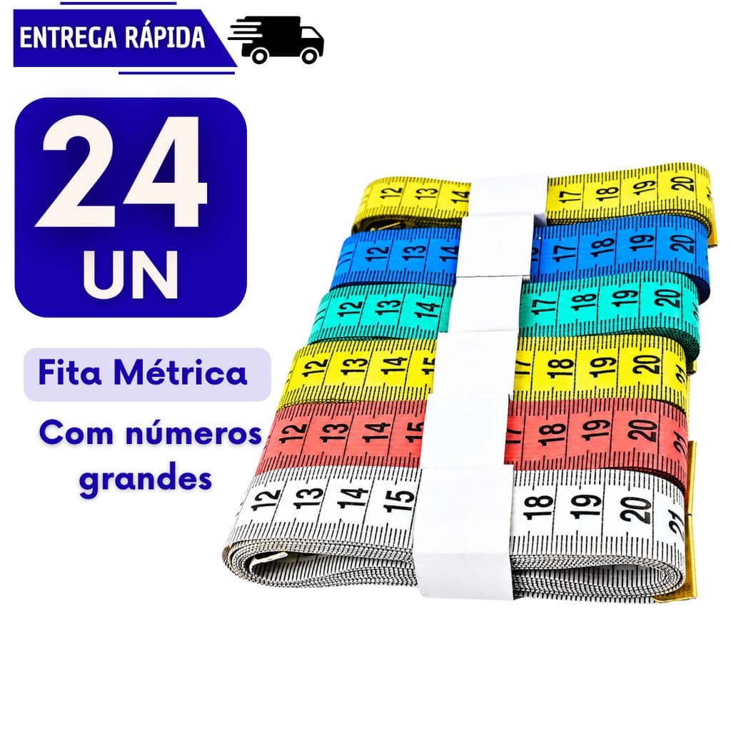 24 Fita Metrica 150cm Corporal Costureira Costura Fitness Medição Corpo Flexível Fitas Trenas Metricas Corpo Medir