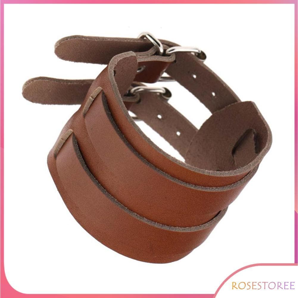 Rosestoree Rock Style SteamPunk Girl Men PU Couro Pulseira Pulseira Acessório