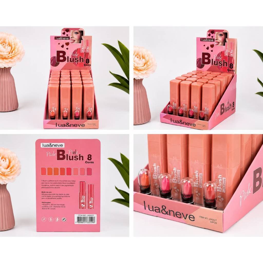Box Com 24 Uni - Blush Pink 8 Cores Lua&Neve