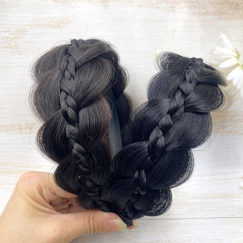 Feito À Mão Retro Cabeça Hoop Torção Ampla Espinha De Peixe Tranças Hairband Peruca Para Acessórios De Estilo Feminino