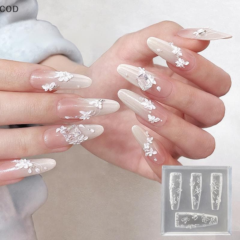[YMC] Molde De Flores 3D Para Unhas DIY Ferramentas De Silicone Pétala Floral Design De Moldes De Resina Modelo De Escul