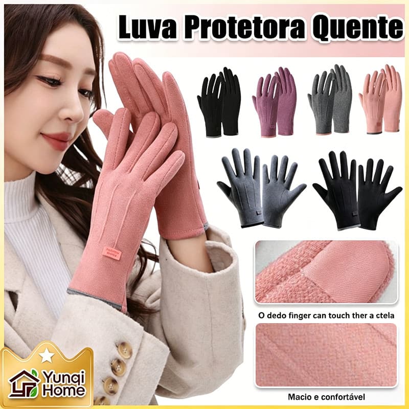 Luvas Térmicas para Atividades ao Ar Livre Compatíveis com Telas Sensíveis ao Toque À Prova de Vento e Quentes Luvas