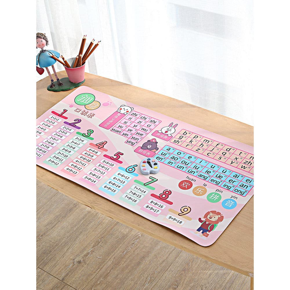 Tapete de mesa de estudo Pinyin Mouse Mat Tapete de Notebook de tamanho pequeno Crianças de grandes dimensões Aprendendo