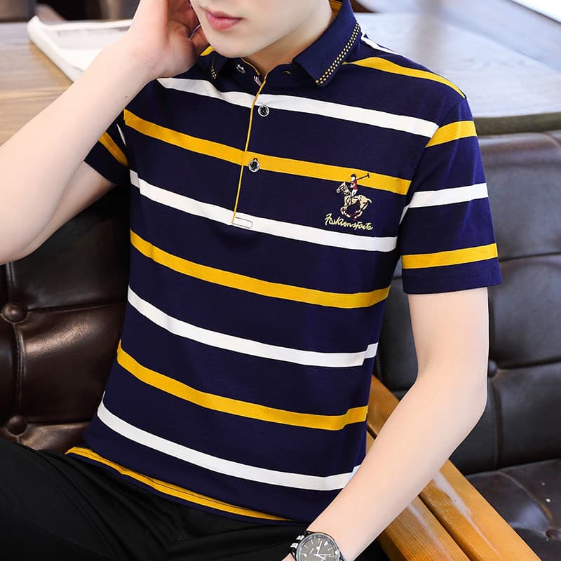 [Cost-Eficaz] Camisa polo masculina de manga curta camiseta 2024 verão puro algodão lapela Paul camisa polo verão na mod