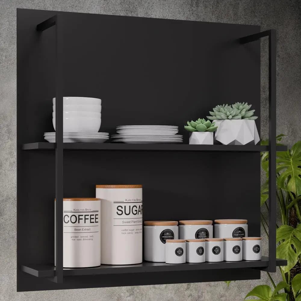 Painel Organizador Clara Multiuso Estilo Industrial Preto