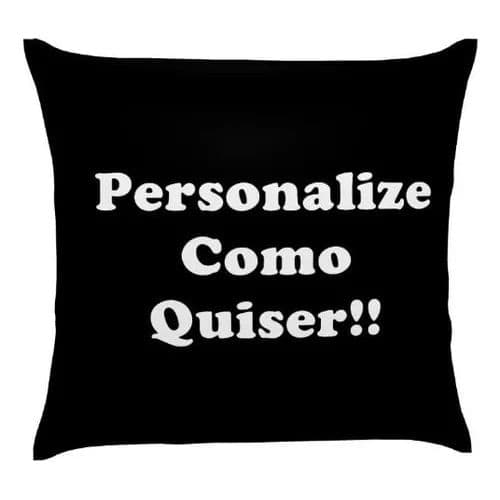 Almofada Personalizada/ Personalize Como Desejar 45x45cm Cor Preta