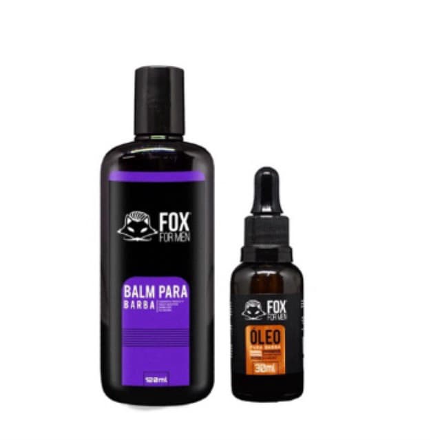 BALM PARA BARBA 120 ML + OLÉO PARA BARBA 30 ML FOX FOR MEN