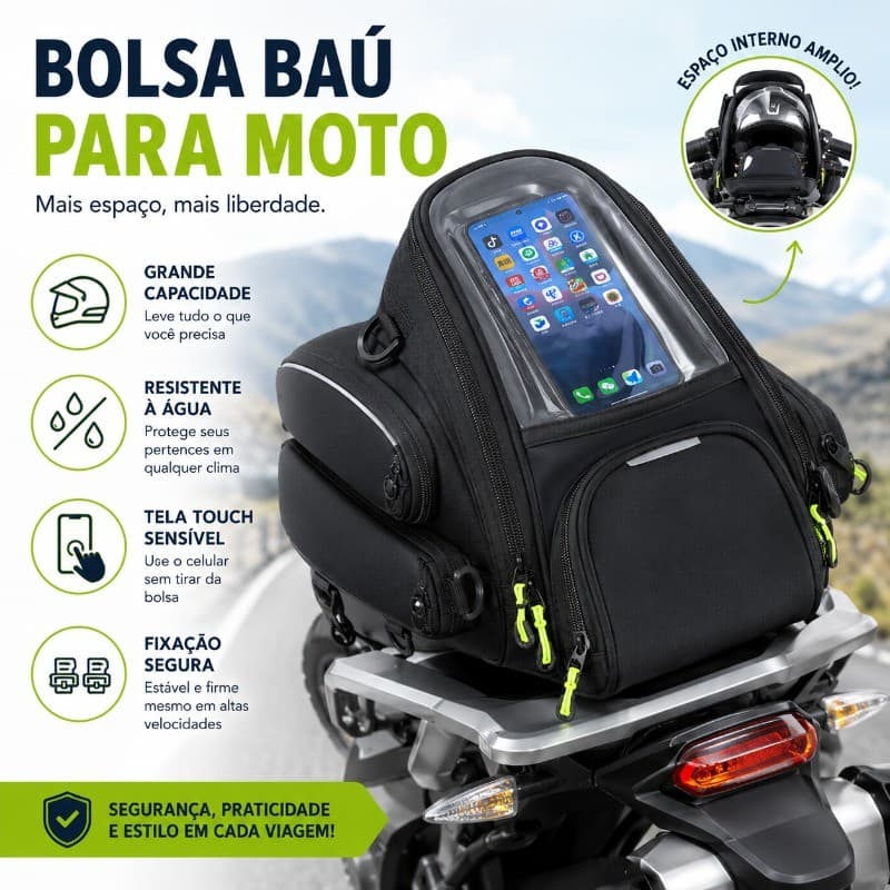 Alforge Bolsa De Tanque Da Moto Preto À Prova D'água Magnético Universal De Tanque Da Moto