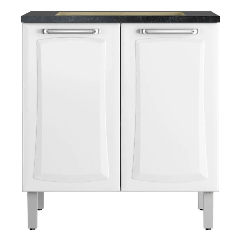 Balcão Cooktop  4 Bocas Cozinha Branco 2 Portas Itatiaia