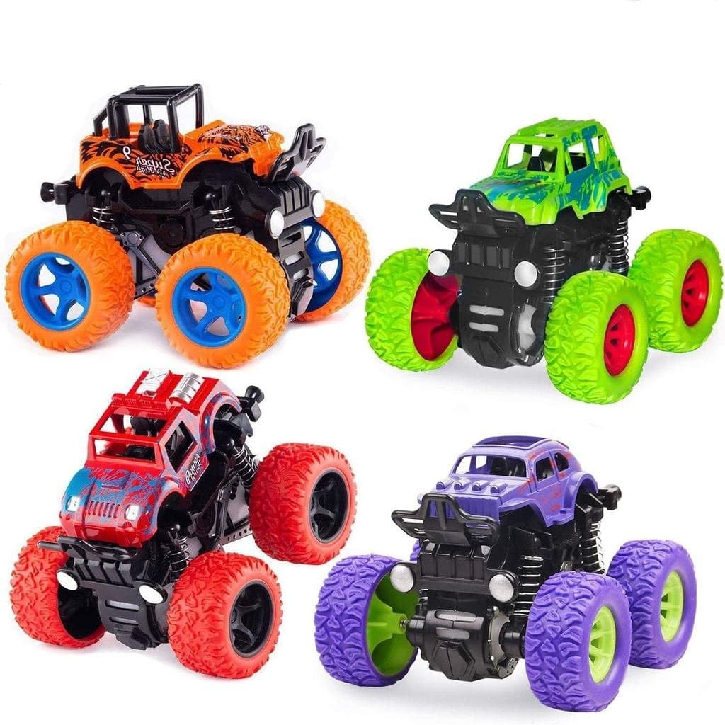 Brinquedos Monster Truck-Carros De Brinquedo Movidos A Fricção Push and Go Trucks Toy Para Crianças De 2 4 Anos 3-5 4-7