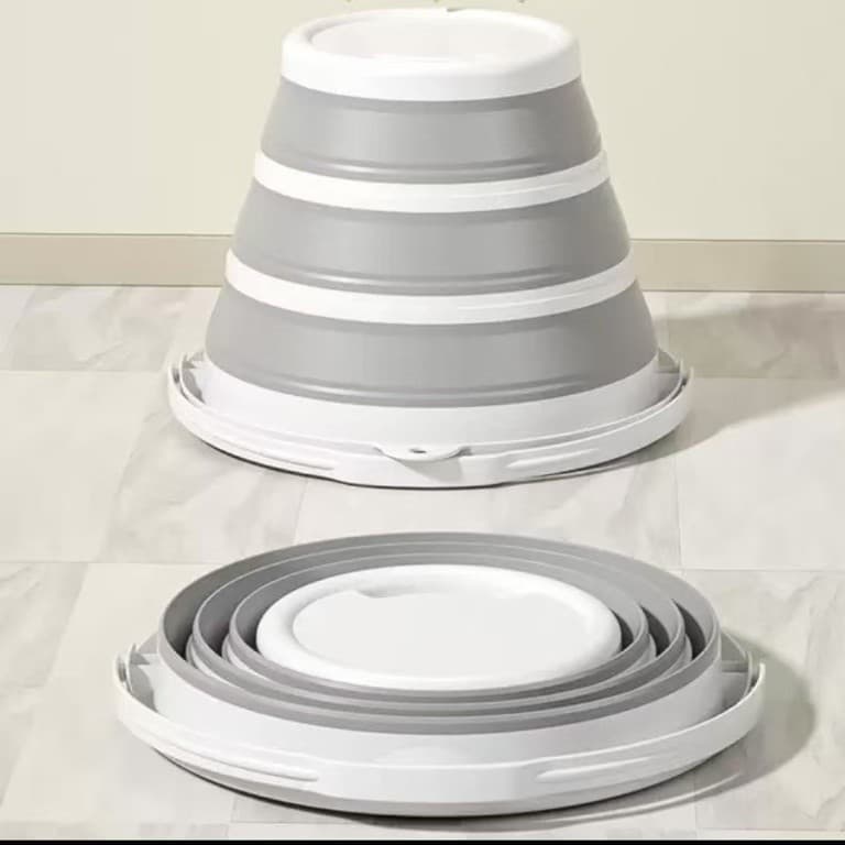 Balde dobrável portátil para uso externo, ideal para viagens, excursões, camping, balde de grande capacidade para armaze