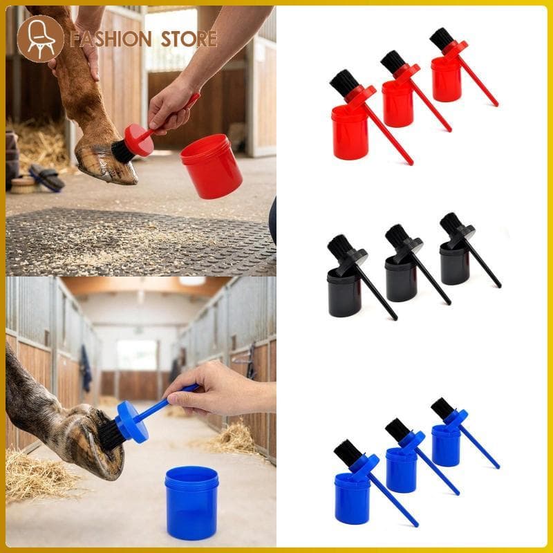 [Wishshopeelq] Escova De Óleo De Casco De 3 Peças Para Cavalo Ferramenta De Limpeza Simples De Usar Multiuso Cuidados Co