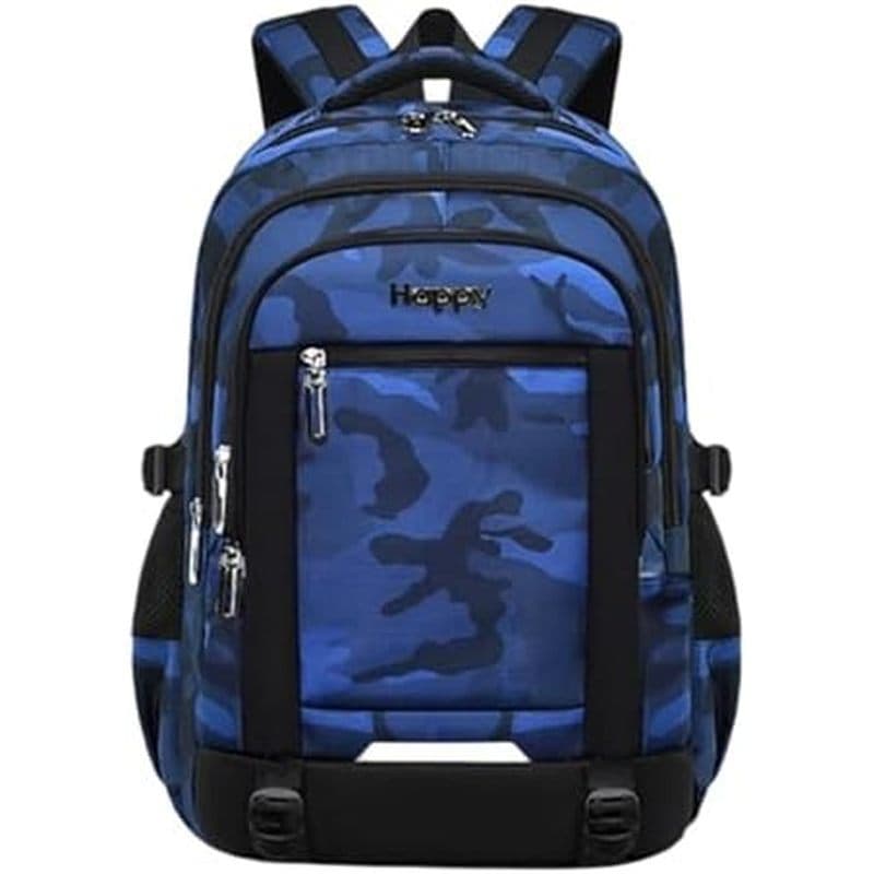 Mochila Elegante E Minimalista Camuflada Em Preto & amp ; Anti-Roubo Ergonômica Leve Azul Para Presente (Preta)