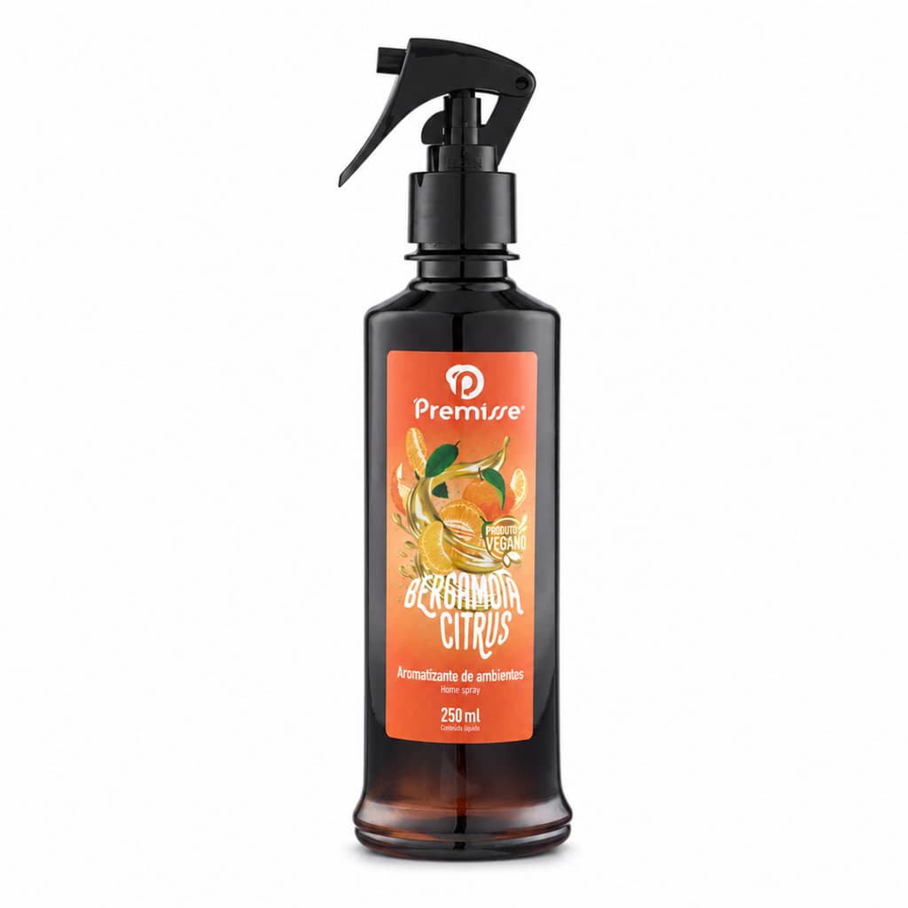 Aromatizante Spray Linha Vegana 250ml Bergamota Citrus