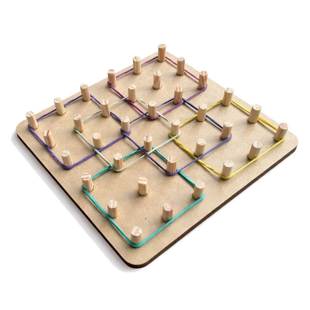 Geoplano Matematica Pedagógico Brinquedo Educativo Elástico