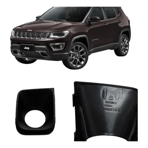 Moldura Do Sensor Aproximação Dianteiro Jeep Compass S 17-21 Preto Direito
