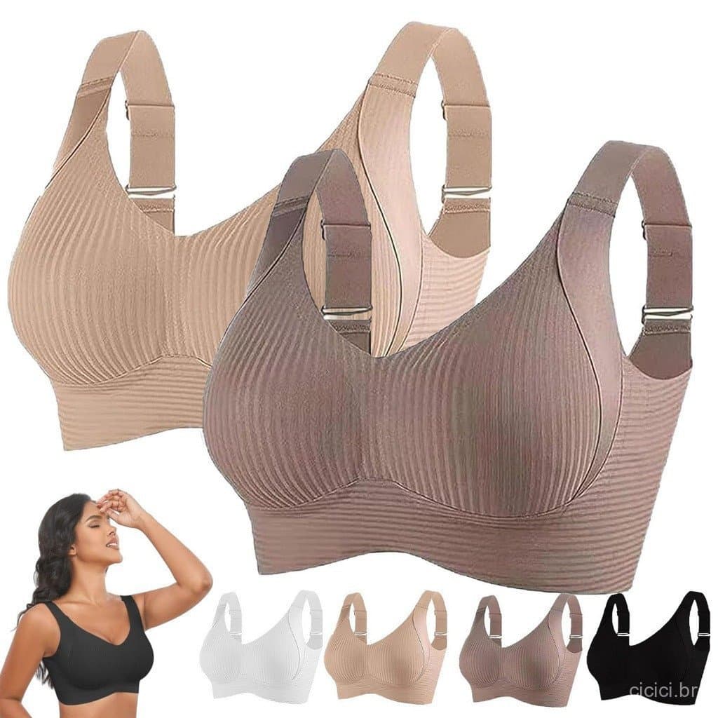 Sutiã Ajustável Sem Costura, Tamanho Grande, Sem Costura, Costas Bonitas, Sutiãs Femininos W5LJ