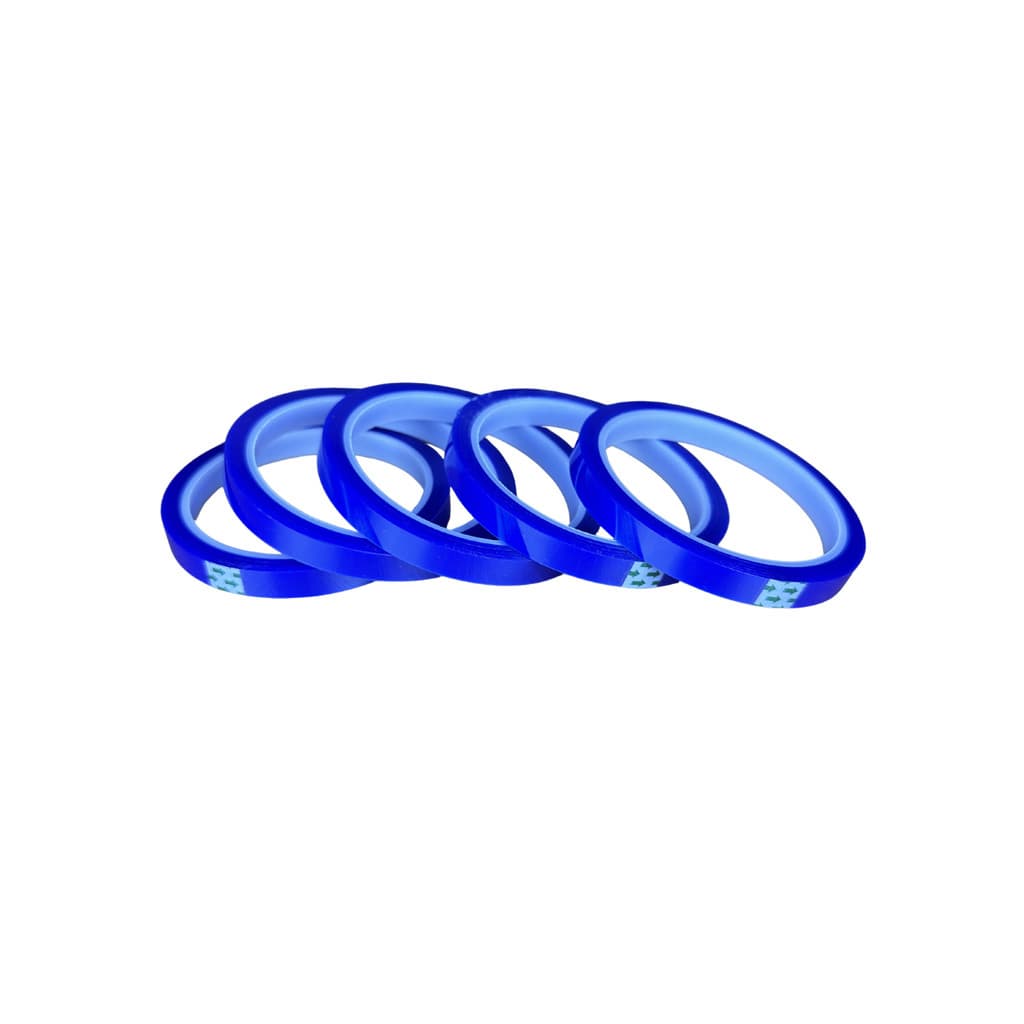 Kit 5 Fitas Térmicas Azul 6mm ou 10mm – Alta Temperatura | Isolante p/ Sublimação e Prensa